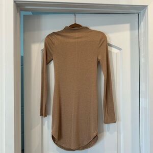 Long Sleeve Tan Dress